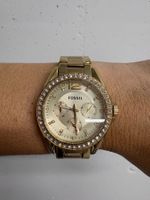 Fossil Uhr Riley gold Strass
