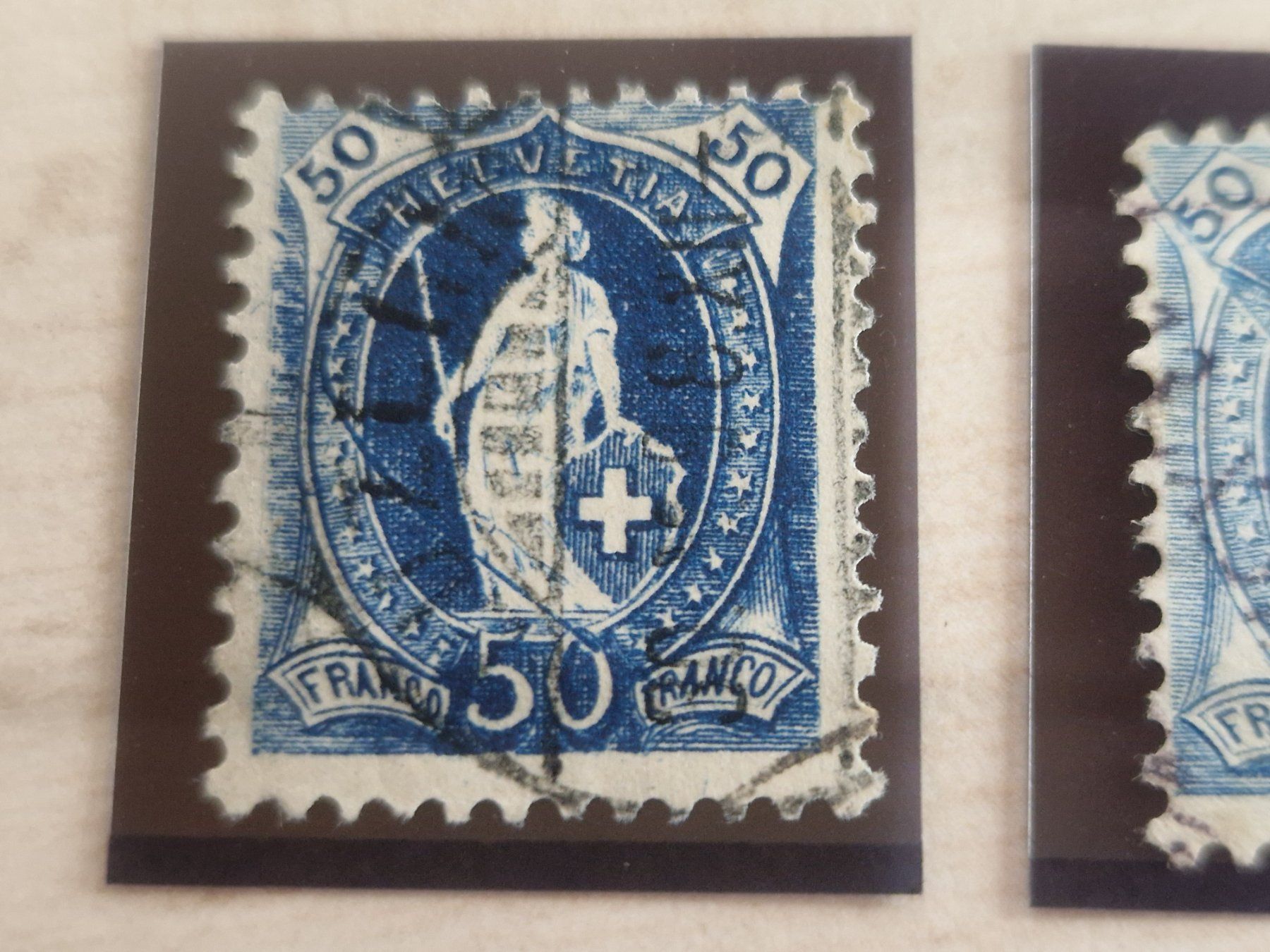 Tutti i francobolli: Stehende 70D, 3 St., unterschiedliche Plattenfehler, TOP – Usato da Burgdorf venduto da Glossy01 1