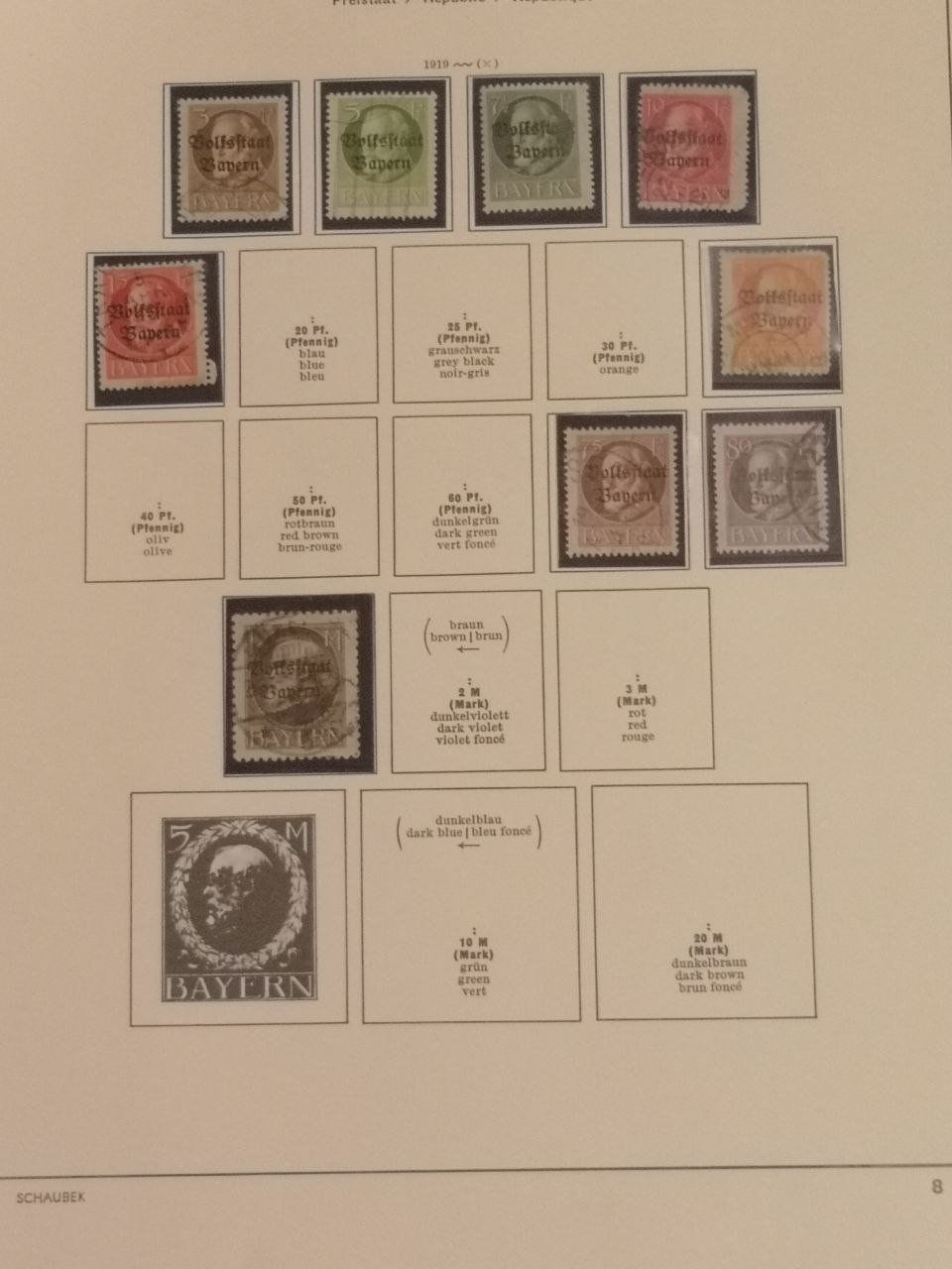 Tutti i francobolli: Deutsche Briefmarken 1916-1920. 10 Seiten. – Usato da Bern venduto da Yunkom 4