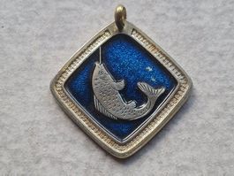 Auszeichnung / Medaille / Antik / Angeln / Fischen / Sport