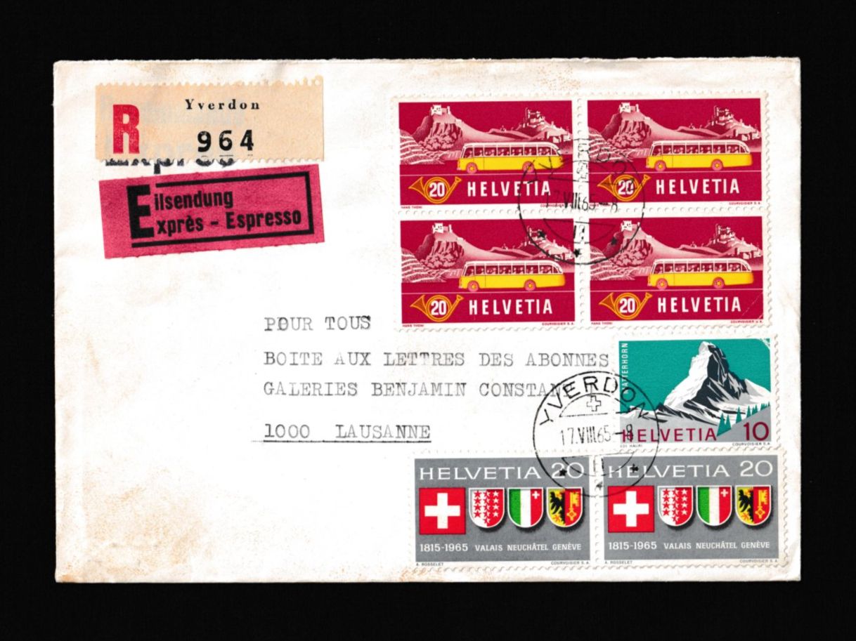 Buste & buste per spedizione: 1x Brief - CH - 1965 – Usato da Rüti ZH venduto da jpee