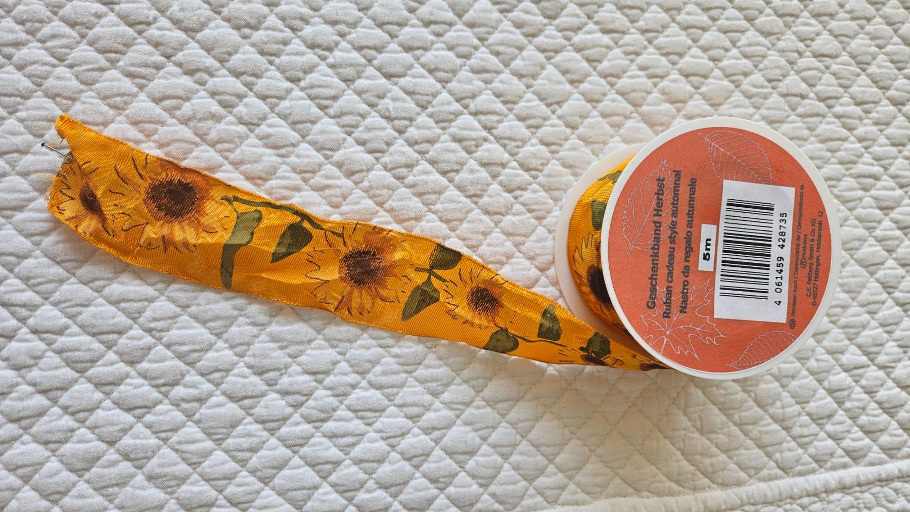 Dekobänder: Geschenkbänder Sonnenenblumen Herbst Bänder Stoffband – Gebraucht aus Gossau ZH von Goes05 7