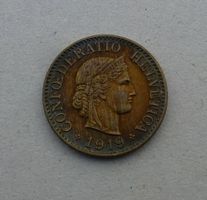 ++ 10 Rappen 1919 Messing