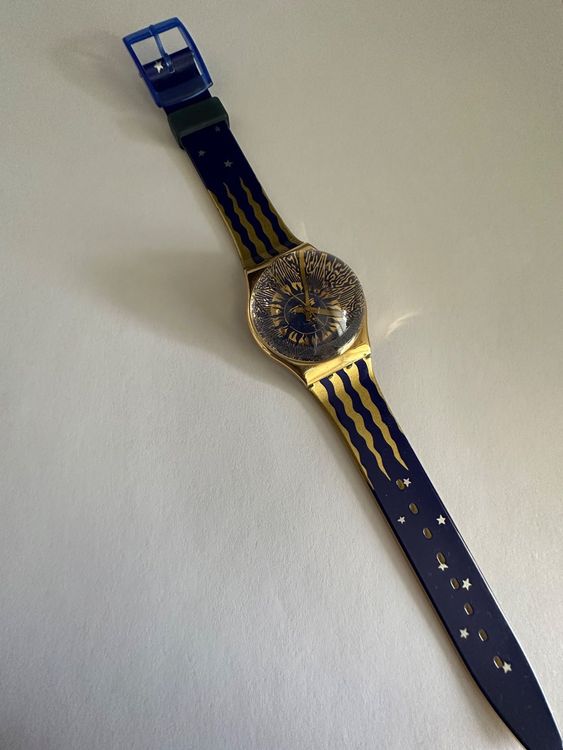 Montre NOVARTIS à Pulsations - Boîtier Noir Plastique 34 Mm - Vintage, Neuf Jamais Utilisée