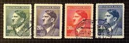 Boehmen und Maehren 1942 Hitler Hoechstwerte 10K-50K 4V GEST