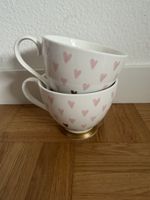 Süsse Jumbo Tassen mit rosa Herzen, 6 Stück, Top! (51)