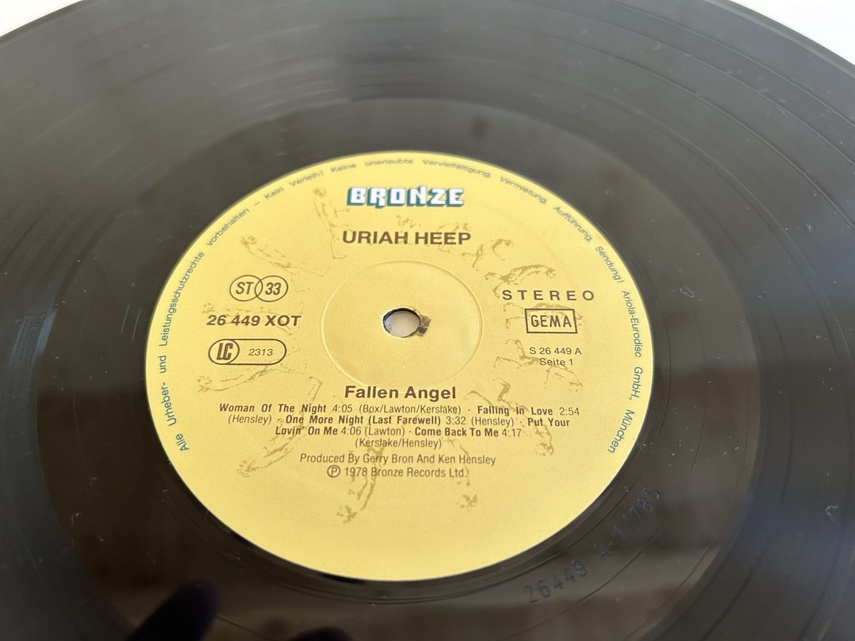 Dischi in vinile: Uriah Heep - Fallen Angel - Vinyl LP – Usato da Bern venduto da Carhead 3