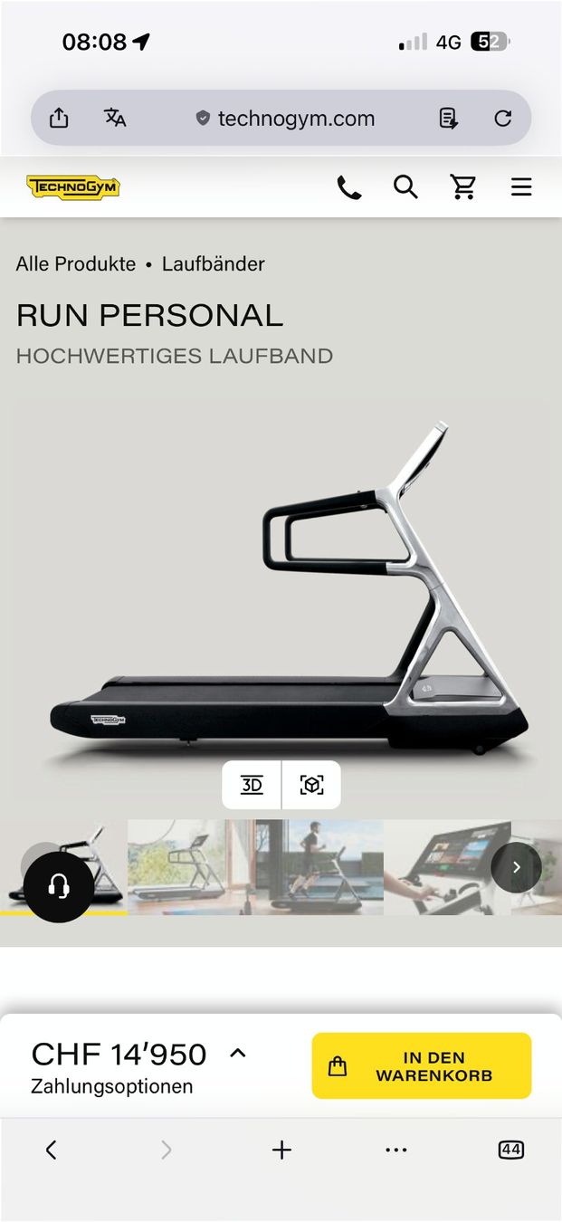 Technogym Vélos d'appartement: Technogym Run Personal Laufband – Neuf (Voir description) à Zürich par skene 1