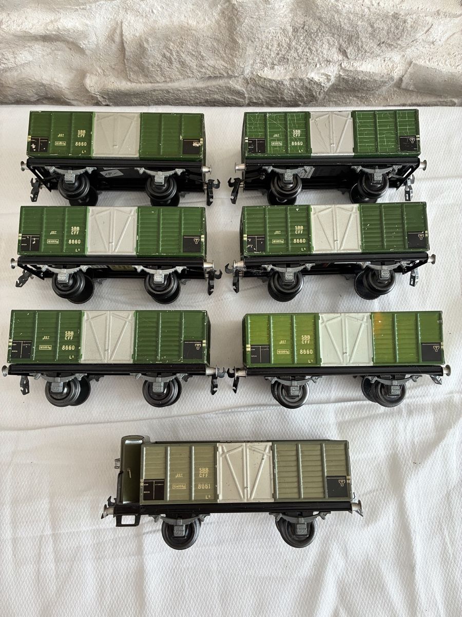 Buco Modellini di ferrovie: Güterwagen SBB CFF Buco Set 7 Stk. – Usato da Buchs AG venduto da sasami01 1