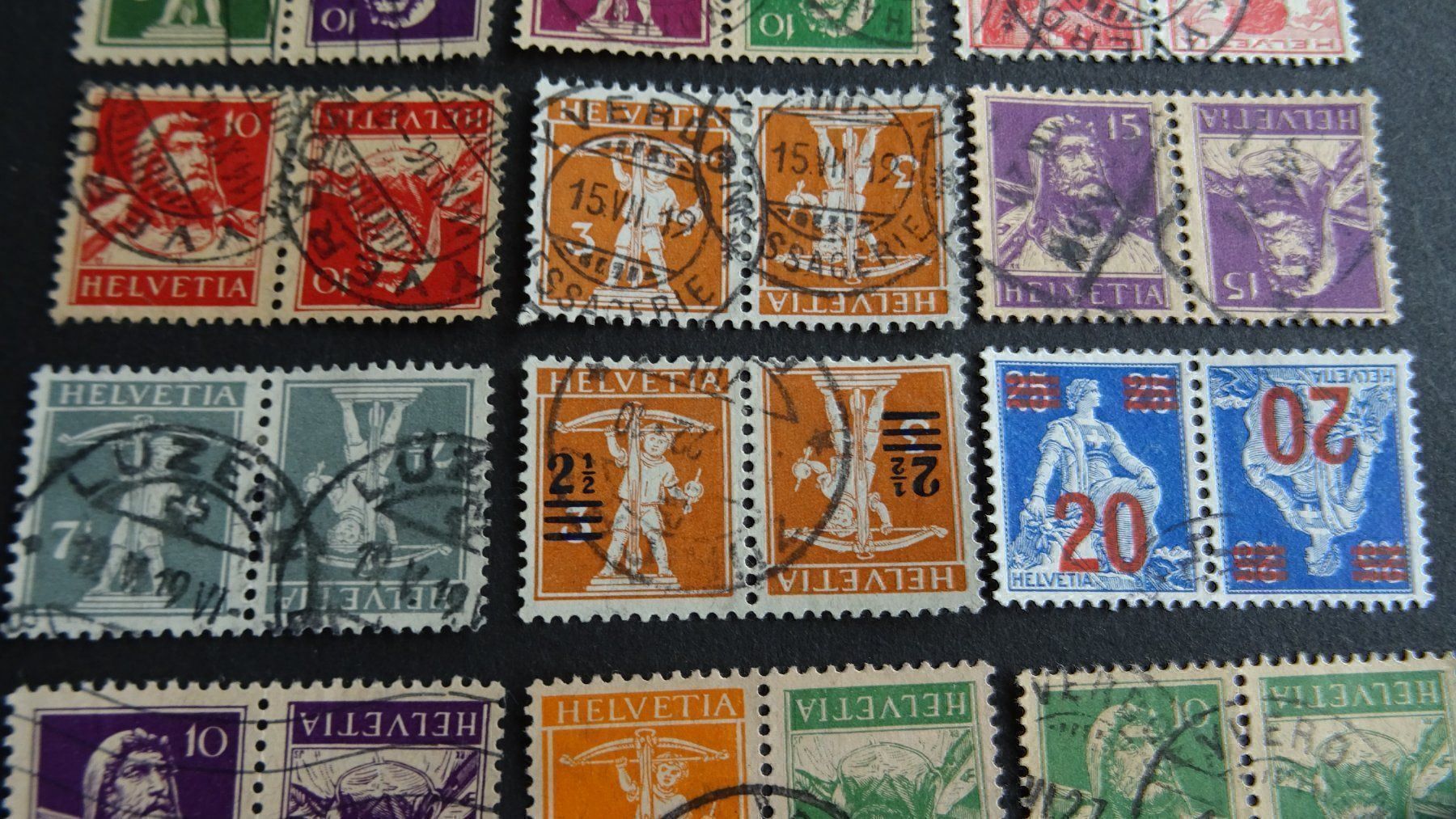 Alle Briefmarken: LOT KEHRDRUCKE; 18 STÜCK; GESTEMPELT – Gebraucht aus Eschenbach SG von eDaisy 4