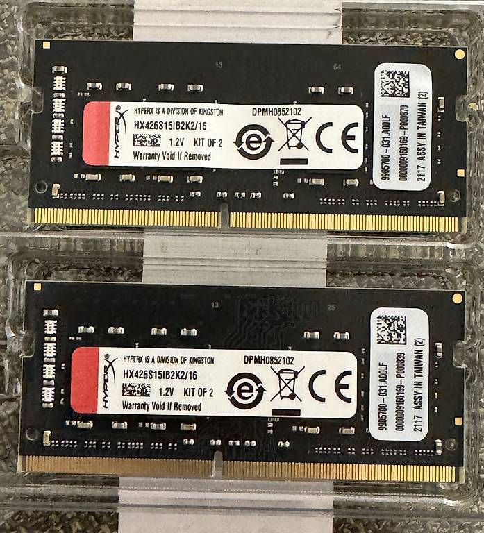 Kingston Memory / RAM: Kingston 2 x 8 GB DDR4 SO-DIMM – Gebraucht aus Volketswil von IT-Mac