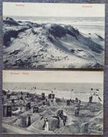 AK 2x Norderney - Strand & Dünenpartie, um 1910