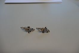 Ohrringe goldfarben mit Schmucksteinen neu