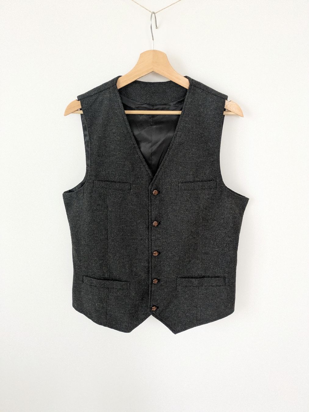Gilet & Giacche: Herren Weste Pattern Fischgrät grau Grösse M  – Usato da Rorschach venduto da joh_v2y2