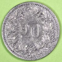 1884  /  FR. 0.20 - MÜNZE / RECHT GUT ERHALTEN !