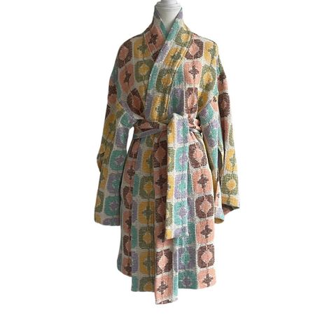 Boho kimono dress kleid cardigan Kata Haratym urlaub