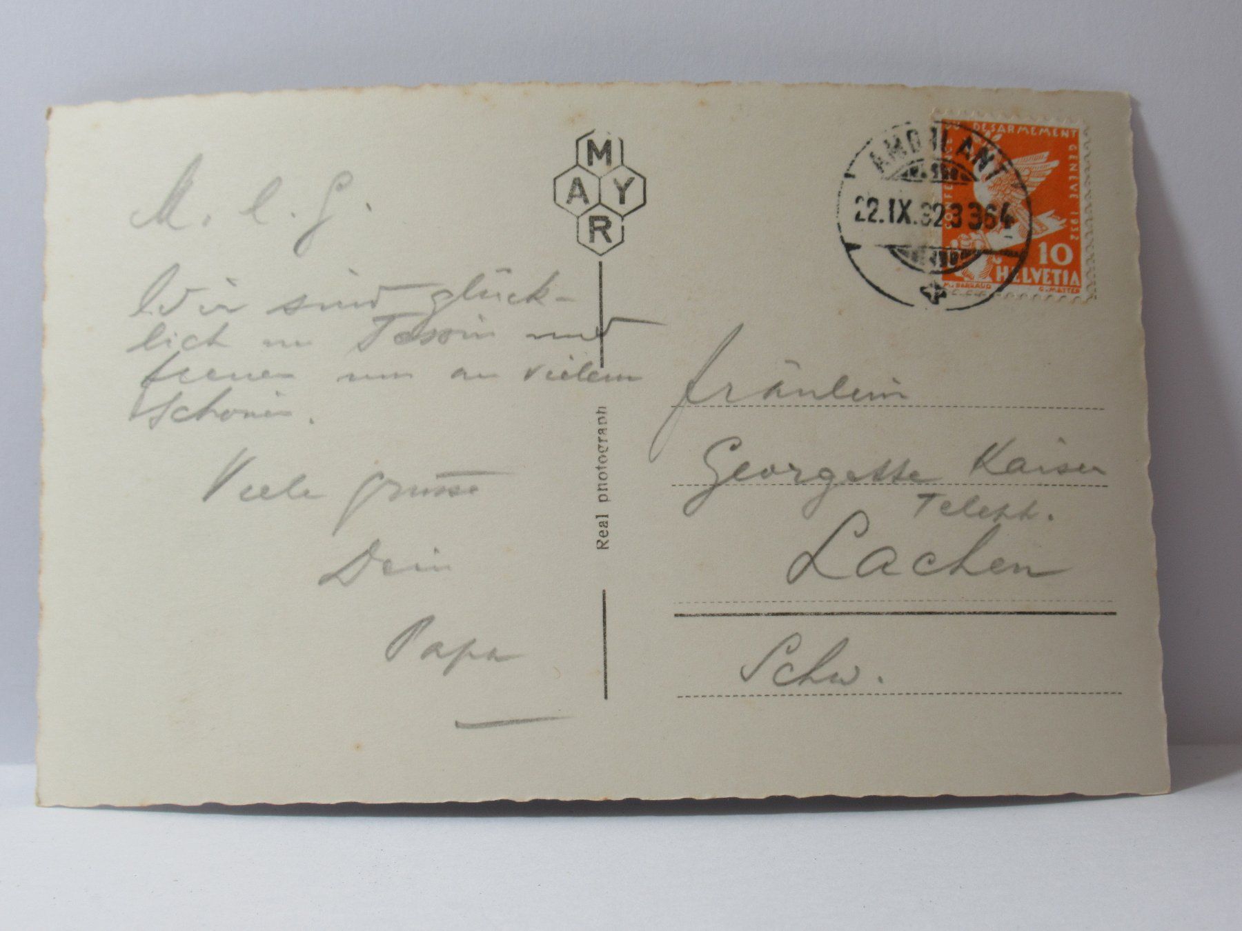 Cartes postales: Morcote 1932 – D'occasion à Grenchen par Bluemchen1900 1