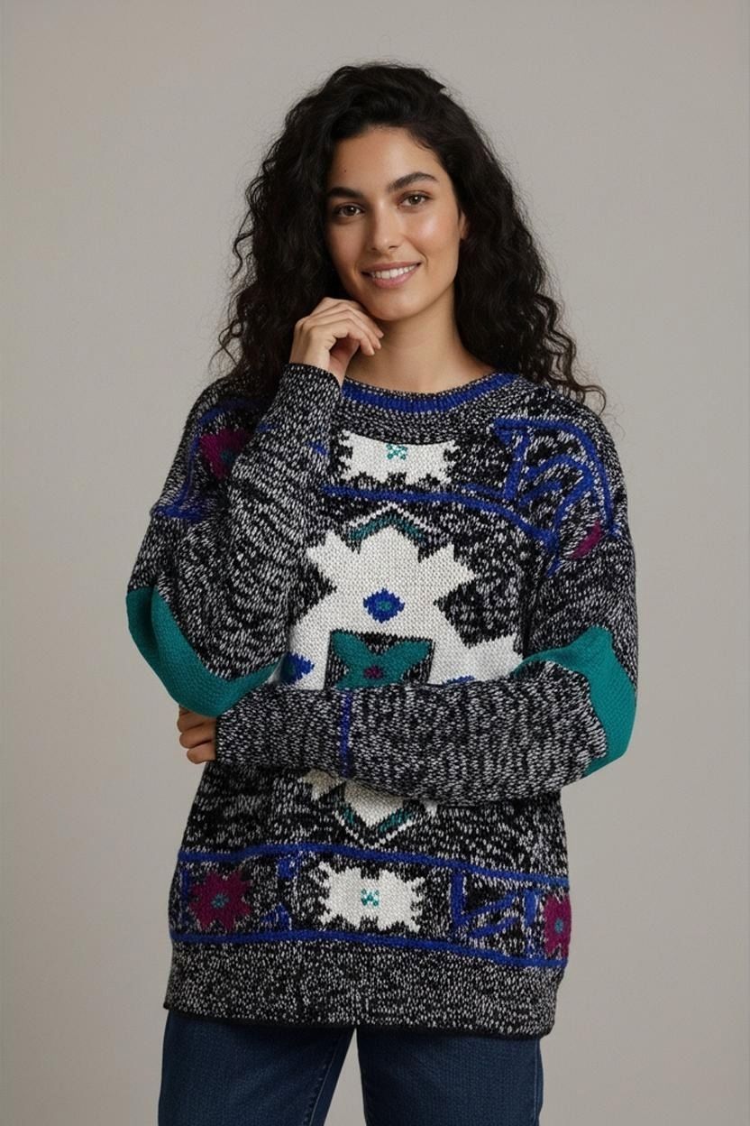 Maglioni & Felpe: McGregor Vintage Pullover mit Muster - Geometrisches Design – Usato da Zug venduto da vinokilo
