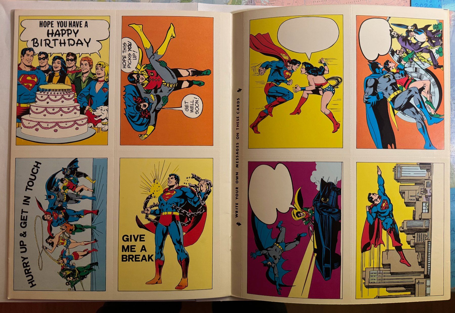 Fumetti: DC Super Heroes - POSTKARTENBUCH von 1981/Superman,Flash usw – Nuovo (secondo la descrizione) da Hedingen venduto da Wowi 5
