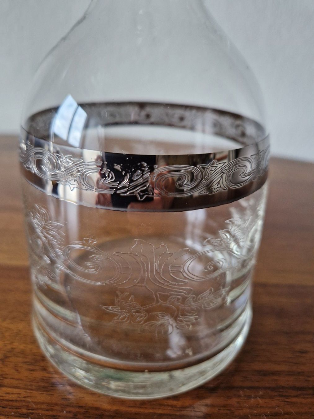 Caraffe: Glaskaraffe mit Platinrand und Gravur – Nuovo (secondo la descrizione) da Bern venduto da Antikbatik 7