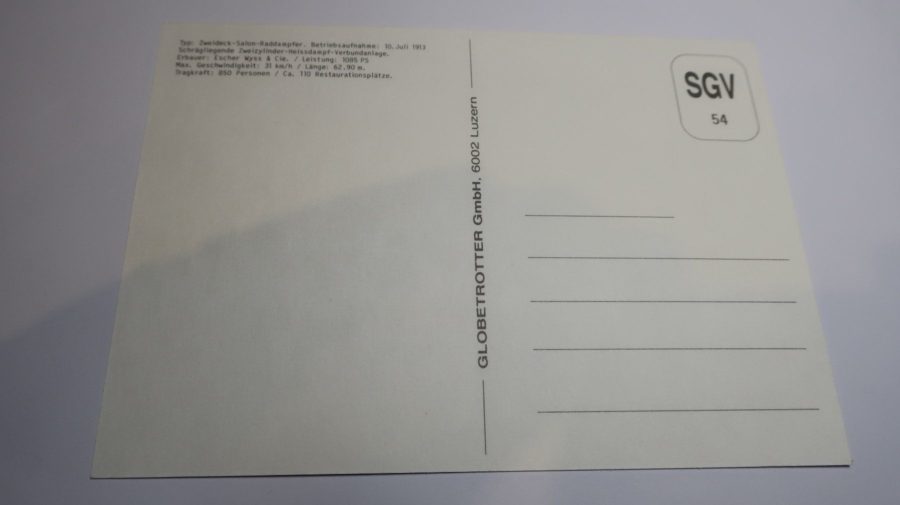 Cartoline postali: Dampffchiff Gallia 1913 Vier Walstättersee – Usato da Cormoret venduto da Pascalll2001 2