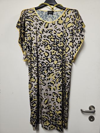 Robe/Neuve/Liu-Jo/Léopard-Jaune/Ceinture  Jaune-Strass/T:40