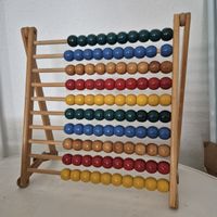 Boulier abacus Ikea 1980 Telraam wood toy
