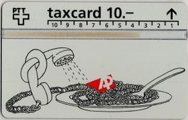 10.- Angst + Pfister Spaghetti - seltene Kunden Taxcard