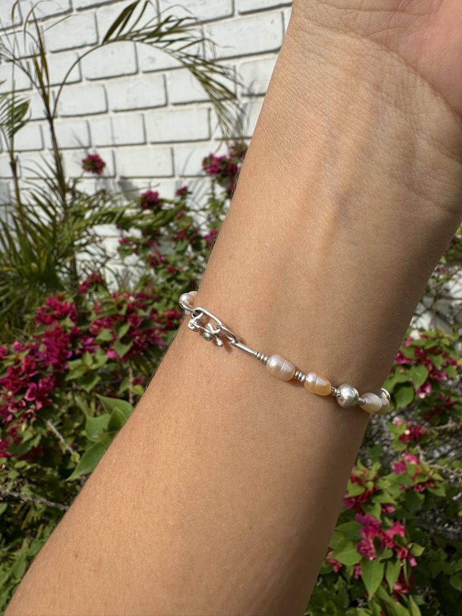 Bracciali & Braccialetti: Genuine Pearls and Silver Bracelet, 950 Silver – Usato da Zürich venduto da olalinda 4