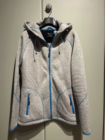 Damen Fleecejacke grau blau Grösse L guter Zustand
