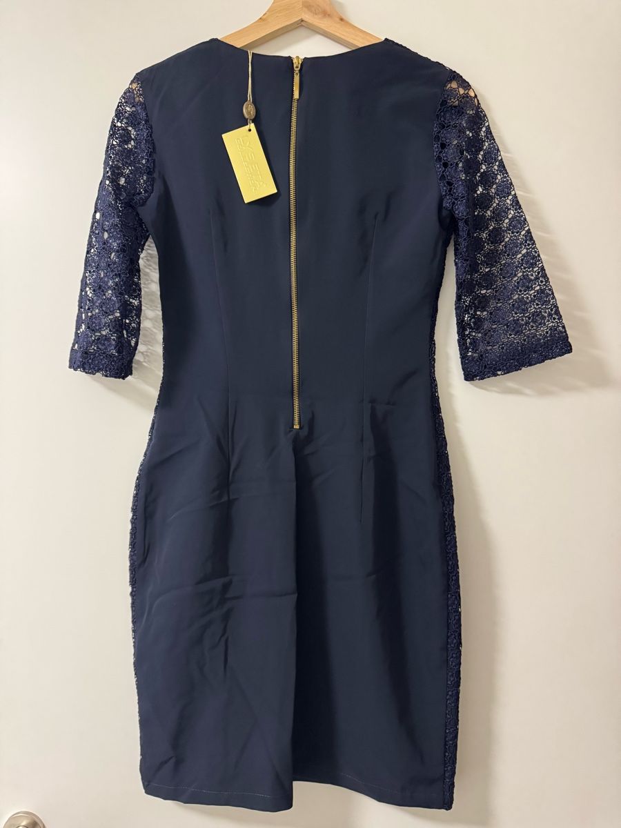 Vestiti: Lyseta Kleid, Gr. 38, dunkelblau – Nuovo (secondo la descrizione) da Zürich venduto da pamleano 1