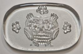 neuw: Glasi Hergiswil BUTTERPLATTE GLAS EULE