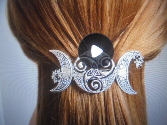 Accessori per capelli: Haarspange  mit Mond und Sternen – Nuovo (secondo la descrizione) da Hinwil venduto da Glasperlen 3