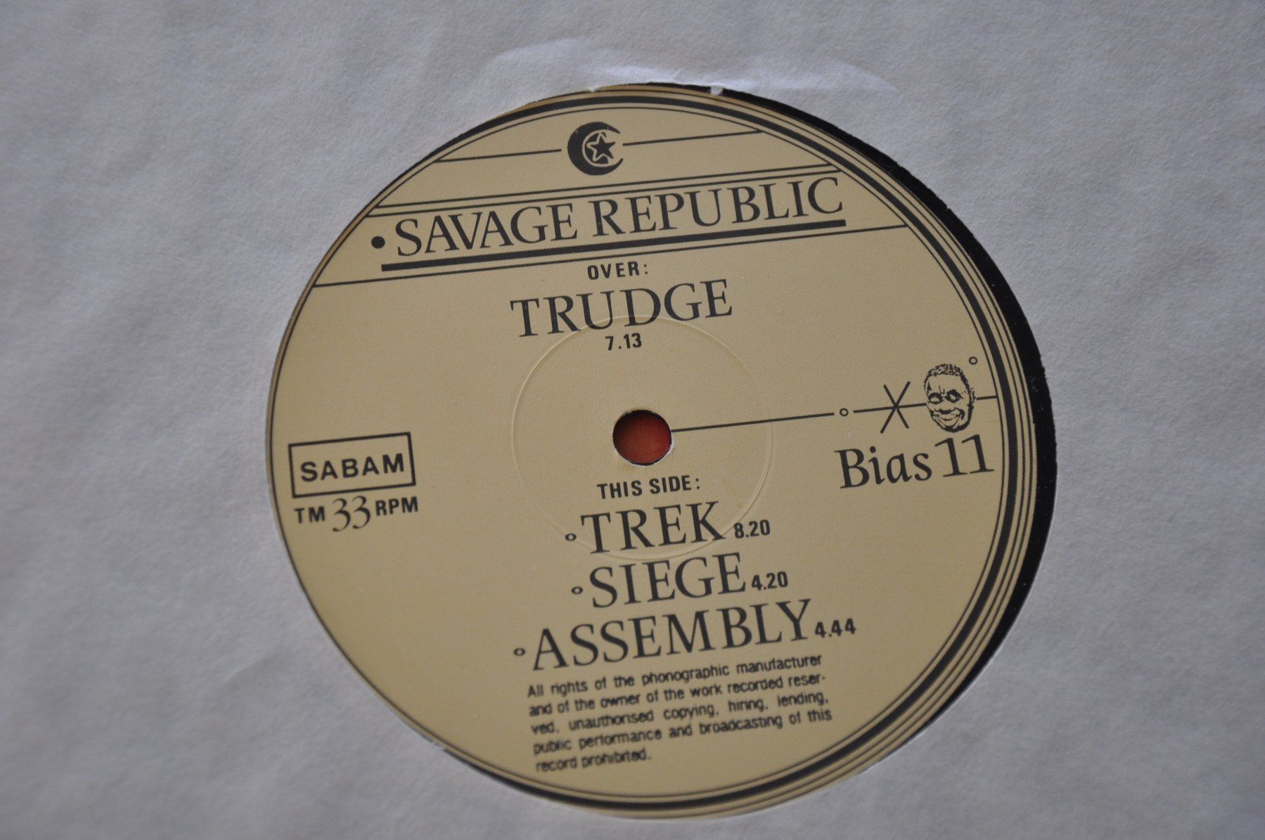 Dischi in vinile: SAVAGE REPUBLIC 12 TRUDGE - NEW WAVE - INDUSTRIEL - ARTY – Usato da Sion venduto da jaipur1401 4