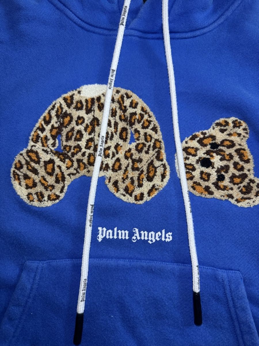 Palm Angels Maglioni & Felpe: Original Palm Angels Leopard Bear Hoodie Blau – Usato da Vionnaz venduto da b_f_d_r_g 4