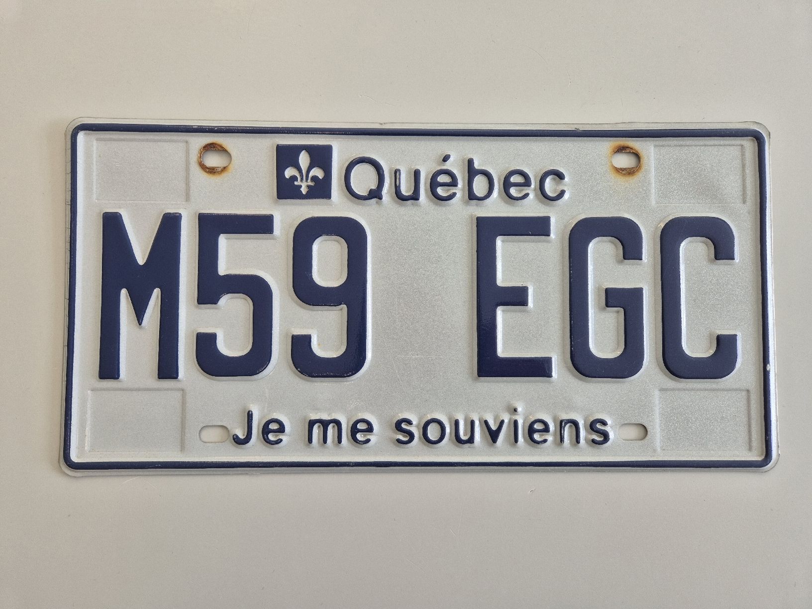 Insegne: Kontrollschild Quebec (Kanada) – Usato da Lachen SZ venduto da bow_wdl9