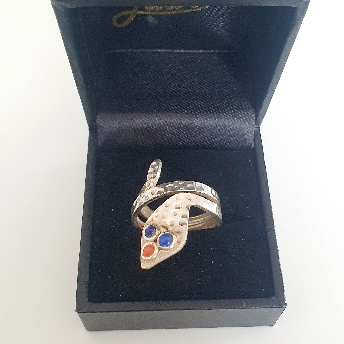 Anelli: Vintage 925 Silber Ring  Schlangenring mit Steinen, Gr 17,4 – Usato da Kreuzlingen venduto da Wunderkiste123 3
