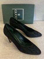 Rareté Vintage Escarpins Gucci Velours Moiré Soutache T.36,5