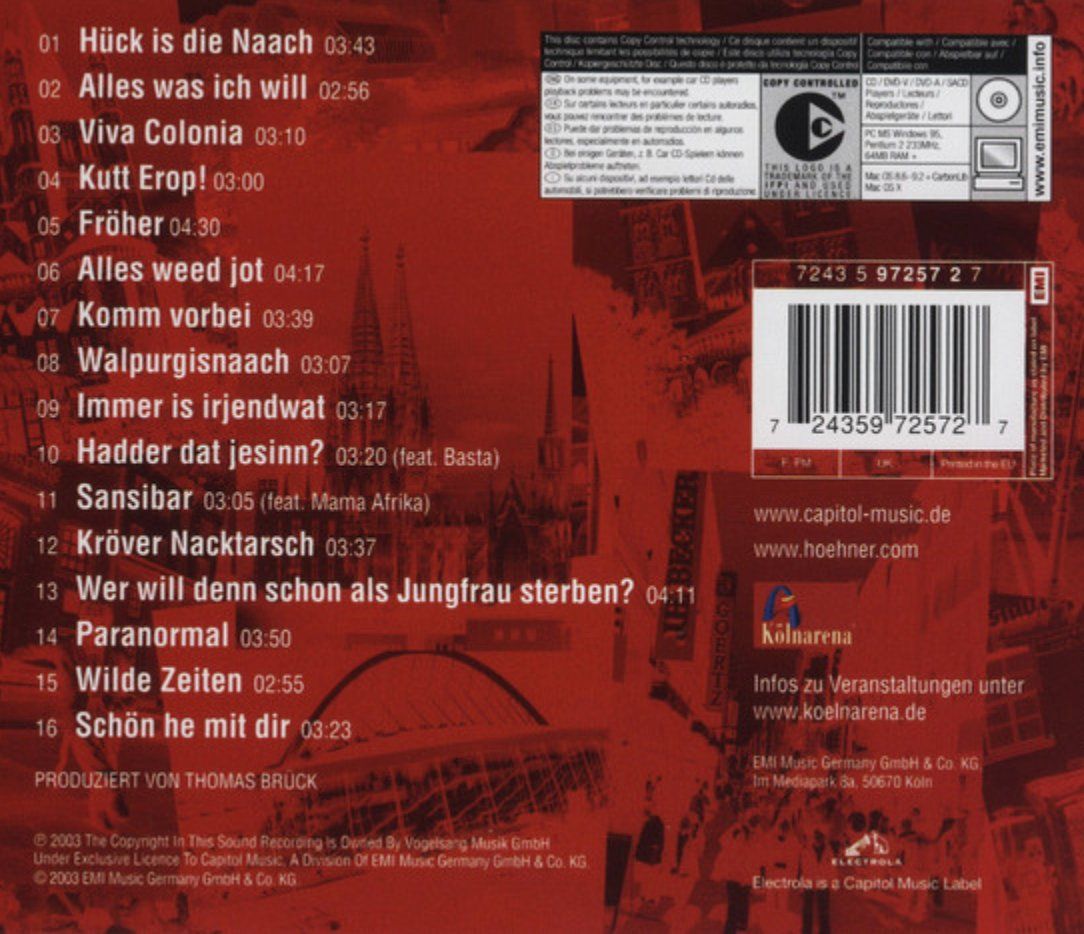 CD: Höhner – Viva Colonia – Usato da Brunnen venduto da Barfly5 1