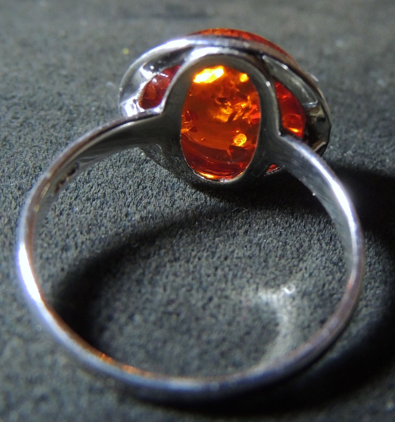 Anelli: Bernstein Fingerring Silber 925 Gr. 57 – Usato da Waldenburg venduto da schaller707 4