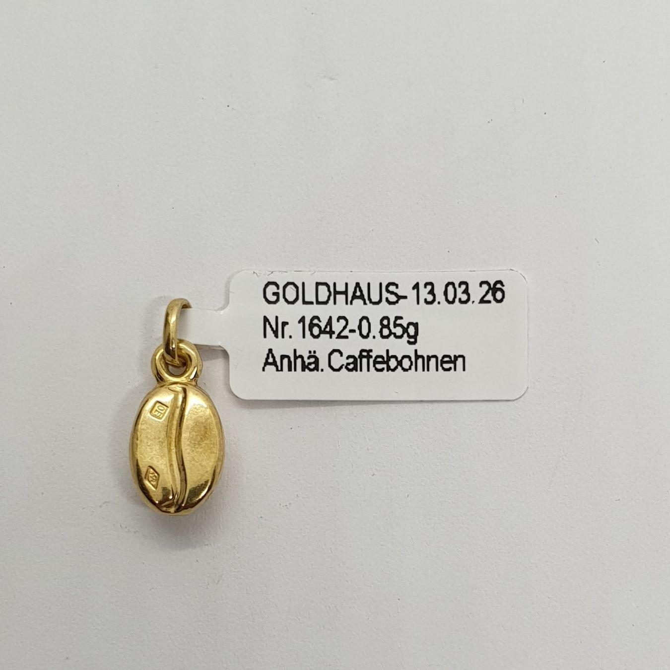 Ciondoli: Echt 18K Gold - Kaffeebohne Anhänger – Usato da Luzern venduto da Goldhaus-Luzern 4