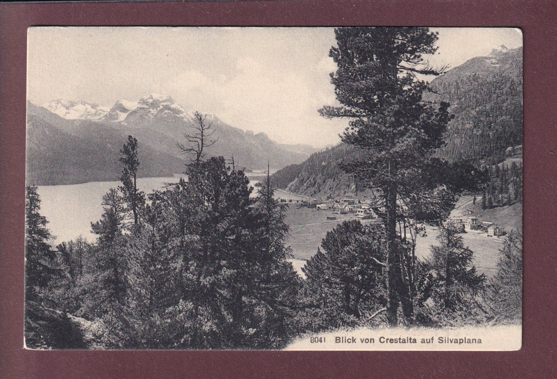 Cartoline postali: SILVAPLANA - Blick von Crestalta – Usato da Pully venduto da nicecards