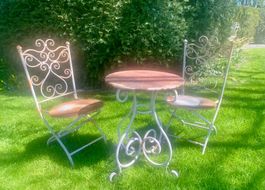 ANITIKES Kinder - Gartentischli mit 2 Stüehlen, Rarität,Top!