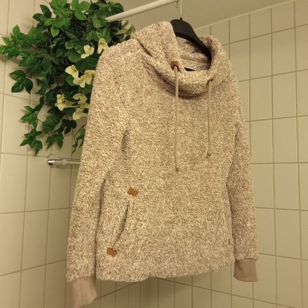 Damen Pullover, Grösse S/M  -  Farbe:  beige/braun