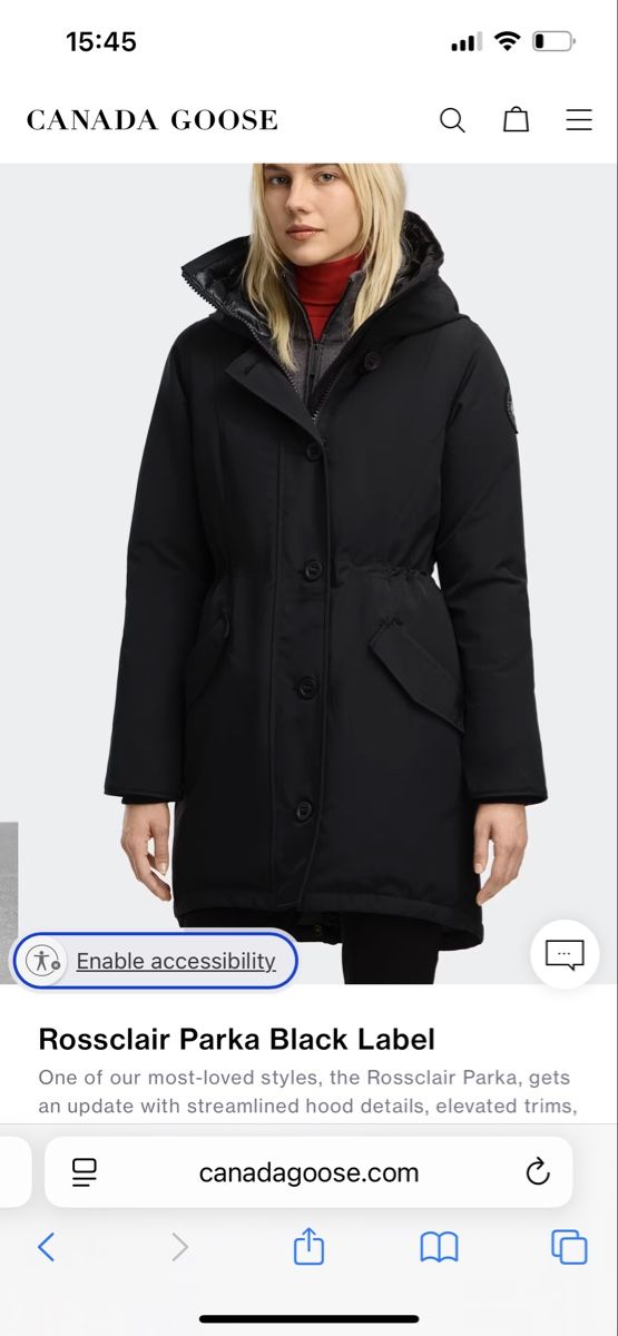 Canada Goose Manteaux: Canada Goose Black Label Rossclair Parka – Neuf (Voir description) à Stäfa par bambinas 8