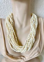 EinTraum12-reihiges Vintage Collier Perlmutt 50cm Handarbeit
