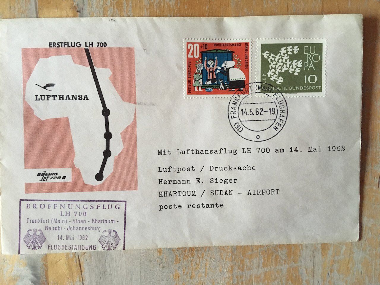 Tutti i francobolli: 10 Flugbriefe BRD 1962-67 – Usato da Nesslau venduto da andi_hon 5