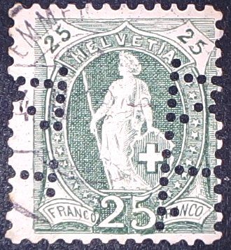 Tous les timbres: Perfin   73 – D'occasion à Opfikon par webstar30