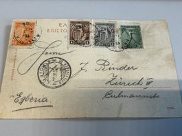 antike Postkarte Athen Griechenland - Zürich 1906