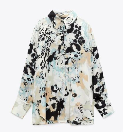 Luftige Bluse mit abstraktem Muster